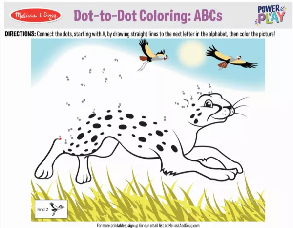 Dot to Dot Cheetah